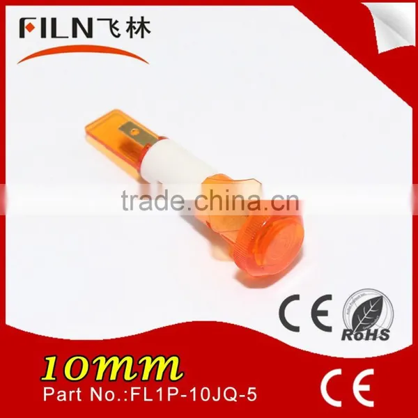 2015 Plastic High Light 10mm 230v Neon Mi-bulb Yellow Flashing Led Lights photo-3