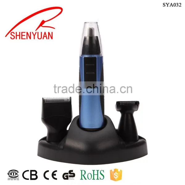 3 in 1 Three Head Battery-operated Nose Trimmer: Hair Clipper, Shaver and Nose Trimmer Waterproof photo-4