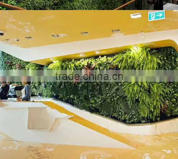 SJ1801299 Artificial Green Vertical Plastic Plant Wall photo-4