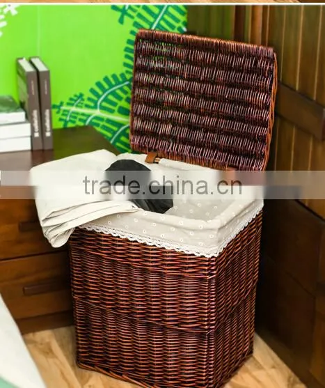 New Design Willow Material Hand Woven Shopping Basket photo-3