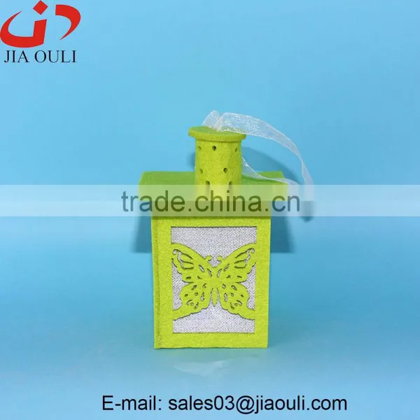 New Design Easter Decorations With LED Light Non-woven House and Chimney Shape Hanging Decorations photo-3