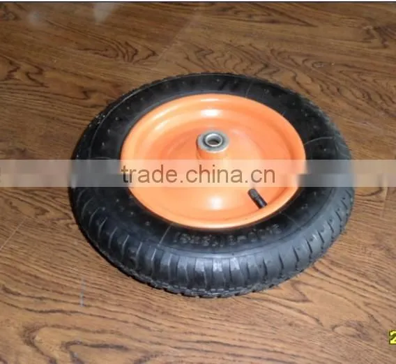 Size 13x3 Wheel Top Quality Rubber Wheel With Steel Rim 13*3 photo-2