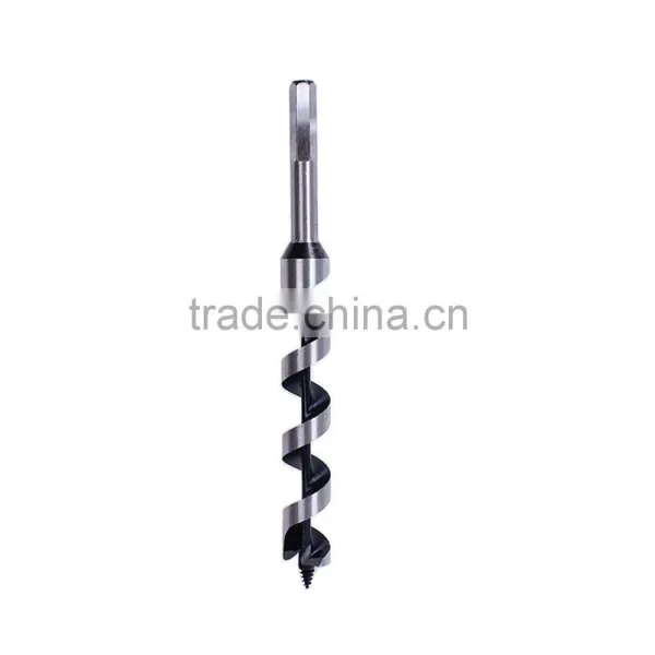 High Carbon Steel SDS Auger Drill Bit Brad Point Drilling Hex Shank Spiral Wood Drills With Thread Tip photo-3