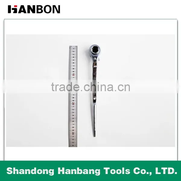 Industrial Grade Mirror Six Angle Pointed Tail Ratchet Wrench photo-5