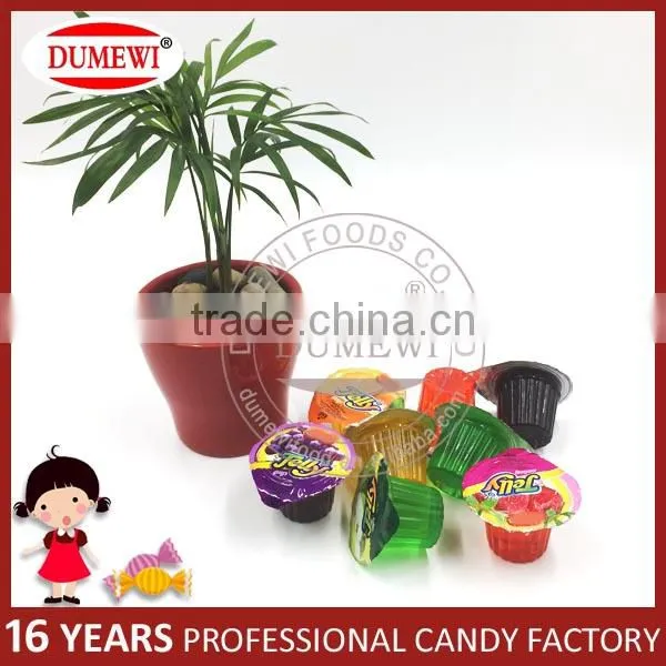 15g Assorted Fruit Flavor Striped Jelly Cup Mini Cup Jelly photo-4