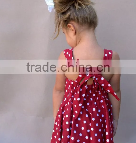 Baby Girl Frock Design Clothes Pictures Names Polka Dot Party Dresses HSD2473 photo-3
