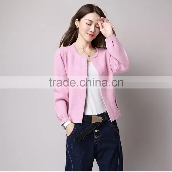 Apparel Manufacturers Lantern Sleeve Knitwear Women Cardigan Sweaters photo-2
