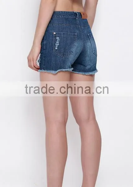 EY0590P New Fashion Jeans Shorts Women 2016 Sexy Patch Holes Women Demin Shorts photo-2