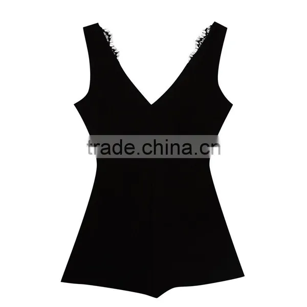 2017 Sexy Deep V-neck in Back and Front , Women Lace Back Jumpsuit photo-6