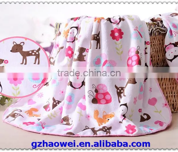 Different Fabric Double Side Fleeces Baby Blanket photo-4