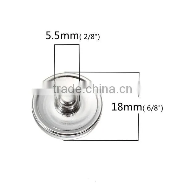 18mm Glass Fit Snap Button Bracelets Round Silver Tone At Random Tree Pattern photo-2