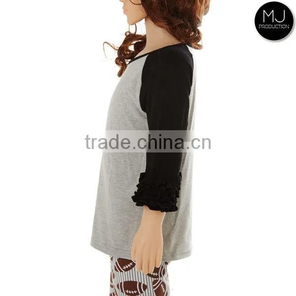 Wholesale Ruffle Raglan Children's Boutique Clothing photo-5