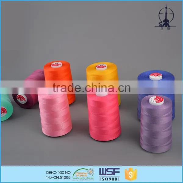 Chinese Producers 12s/2 Jeans Spun Polyester Bag Sewing Thread photo-6