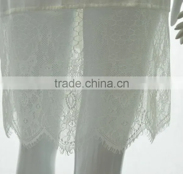 Women Noble Matt Satin Lace Kimono Bridesmaid Robe photo-4