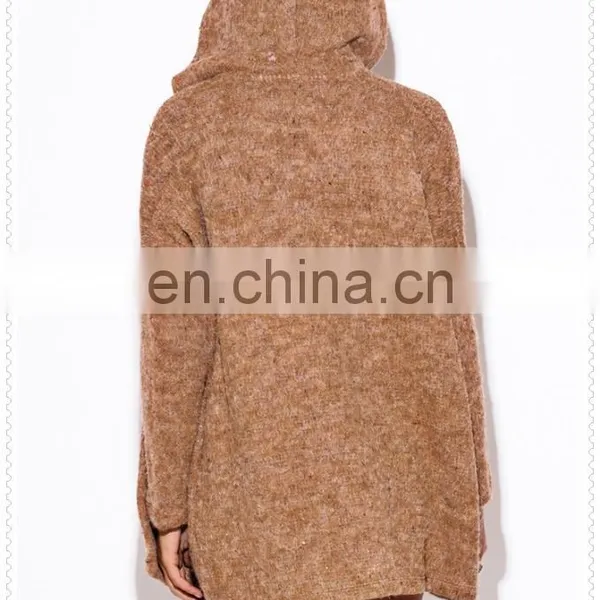 Top Quality Camel Sexy Comfortable Hoodie Sweater Jacket for Women China photo-5