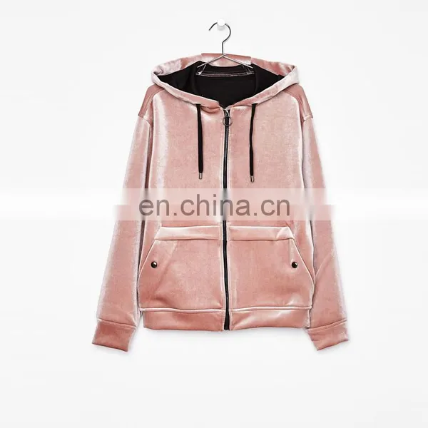 Comfortable Cool Design Velvet Zip Up Hoodie photo-5