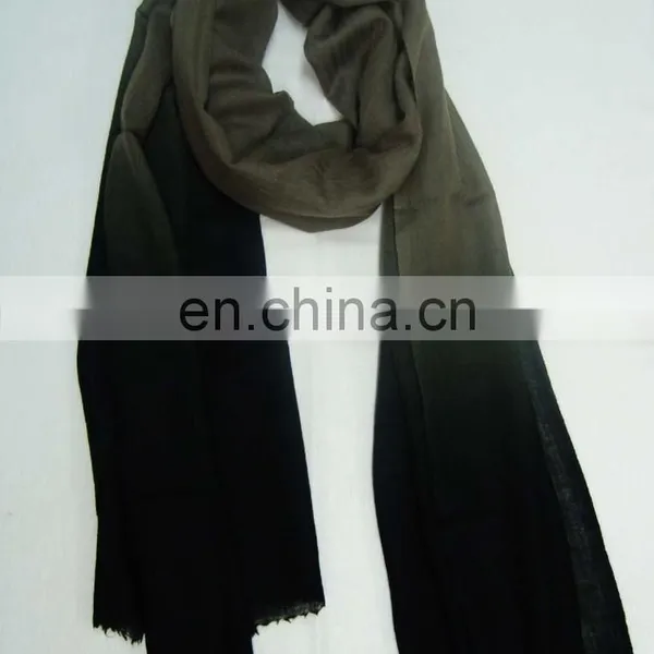 Ombre Silk Pashmina Wool in Two Tone Colour Shawl... photo-3