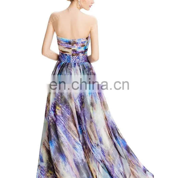2016 Grace Karin Strapless Chiffon Ball Gown Multi Colors Prom Dress GK000036-1 photo-2