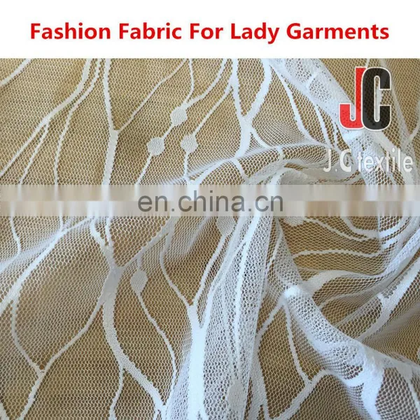 Wholesale JC AL8065 Polyester Spandex Chemical Lace Fabric for Wedding Dress photo-3