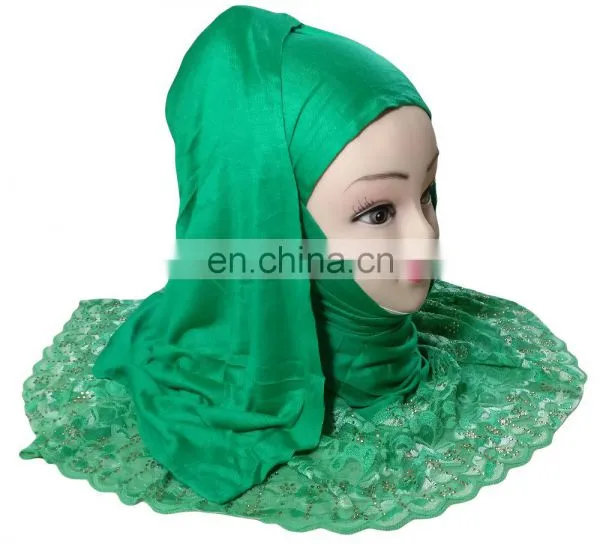 2-Way Style Scarf Hijab For Casual Party Wear 2017 / Latest Net Embrodiered Scarves Stoles photo-2