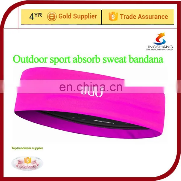 Customized Printed Logo Anti Slip Sports Mini Bandana Elastic Hair Band photo-5