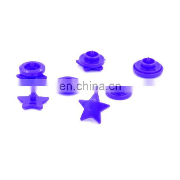 Blue Star Custom Color Eco-friendly Fashion Little Children Plastic Prong Snap Button for Star Shaped Buttons photo-2
