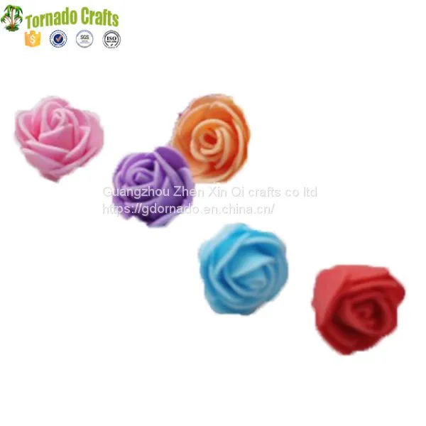 500PCS/lot 3.5cm Mini PE Foam Artificial Rose Flower Head Scrapbooking For DIY Wedding Home Decoration