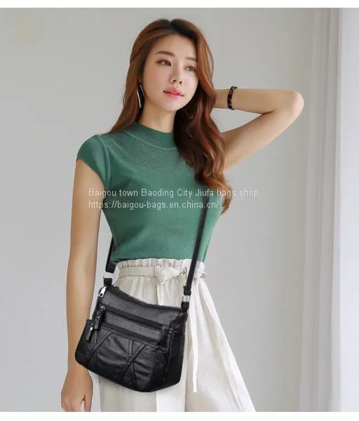 2019 Stonewash Handbag Wash Lady Bag Black Lady Sling Bag