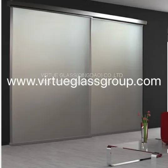 Manufacturer 6mm 8mm Acid Etched Frosted Glass Door photo-2