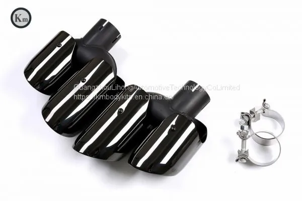 Km for Macan S Style 95B 2014-2017 Exhaust Tip Exhaust Pipes Muffler Tips Tail Pipe Wire Drawing photo-3