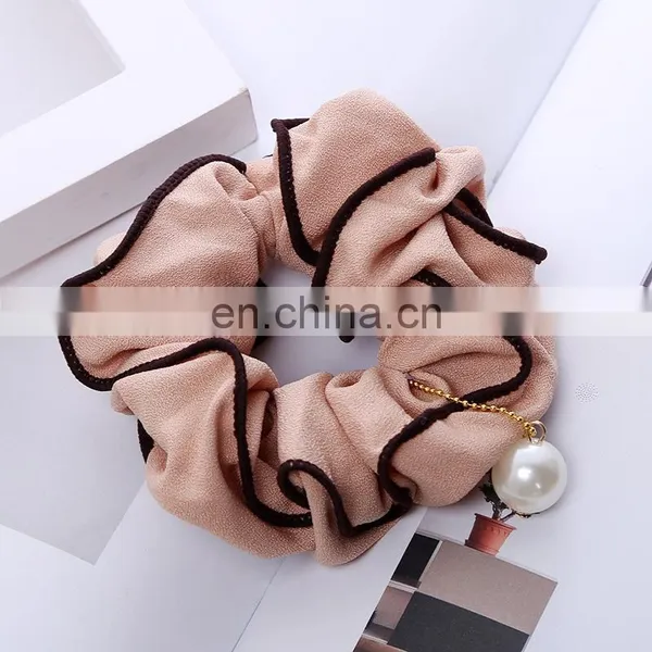 15colors Free Ship Summer Fashion Hair Accessories Pure Colors Silk-like Fabric Ladies Scrunchies photo-4