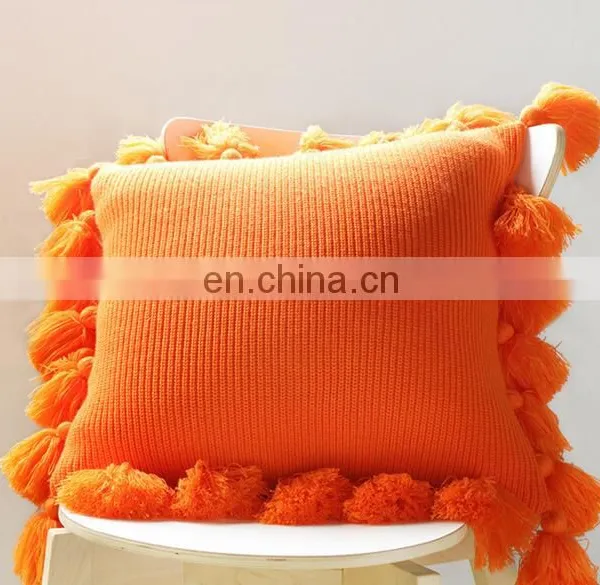 Home Decor Pillow With Delicate Tassels Sofa Decorative Pillow Cover Tassel Pillow Case Cushions