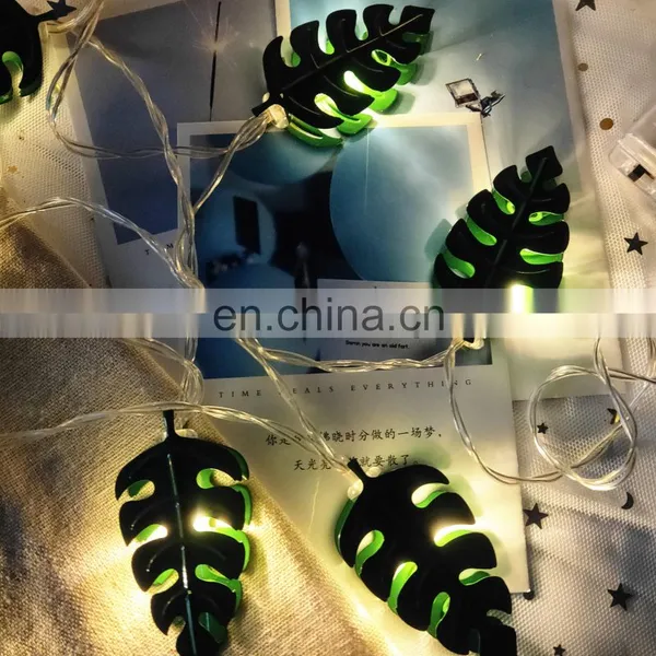 Ins Hot 10L Led Iron Green Leaf Ceiling Strip Garden Lights for Home Indoor Outdoor Modern Wall Light for Holiday Lighting photo-4