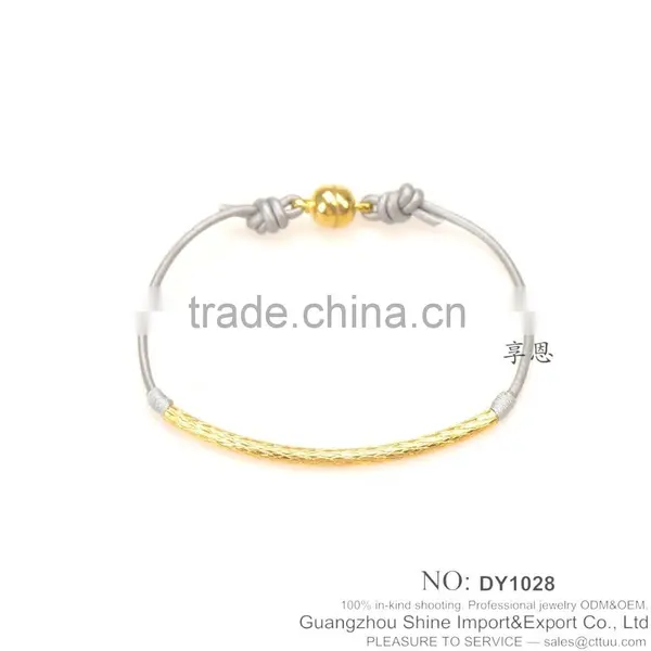 Leather String Bracelet Gold Plated Jewelry for Girls Jewelry photo-2