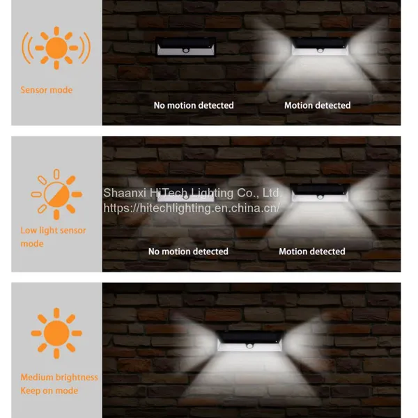 IP65 Waterproof PIR Motion Sensor Solar Wall Mounted Light 118 LEDS Outdoor Solar Lamp For Garden Street Light Cold Lighting photo-4