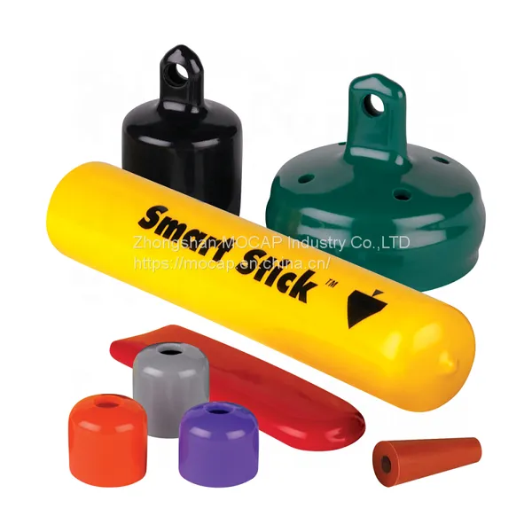 Customized plastic vinyl PVC pipe end cap with hole and print