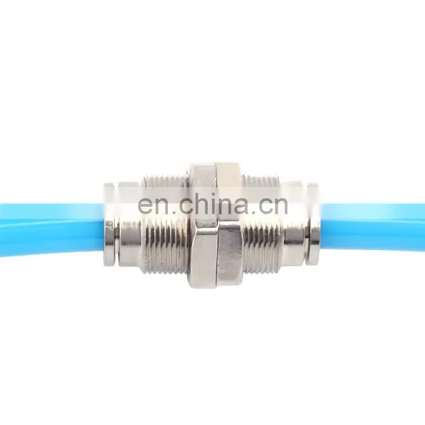 Wholesale Pneumatic Nickel-plated Brass Straight Through Push to Connection Pipe Fittings photo-4