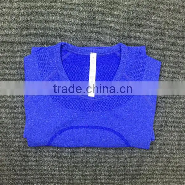 Light Orange Yoga Clothing Quick Dry T-shirts photo-4