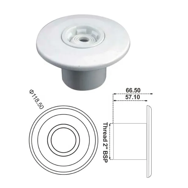 Hot Sale White Plastic Skimmers Vacuum Fittings Accessories Swimming Pool Vacuum Fitting photo-3