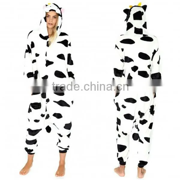 Beautiful Girl's Fancy Dot Cow Onesies Sex Sleepwear Hot Sexy Girl Image