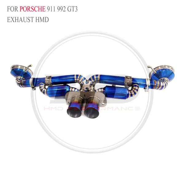 HMD Titanium Exhaust Catback for Porsche 911 997.1 Turbo/992 GT3 Car Accessories Muffler With Tips With Valve Exact Fit Whatsapp+86 18946955156 photo-2