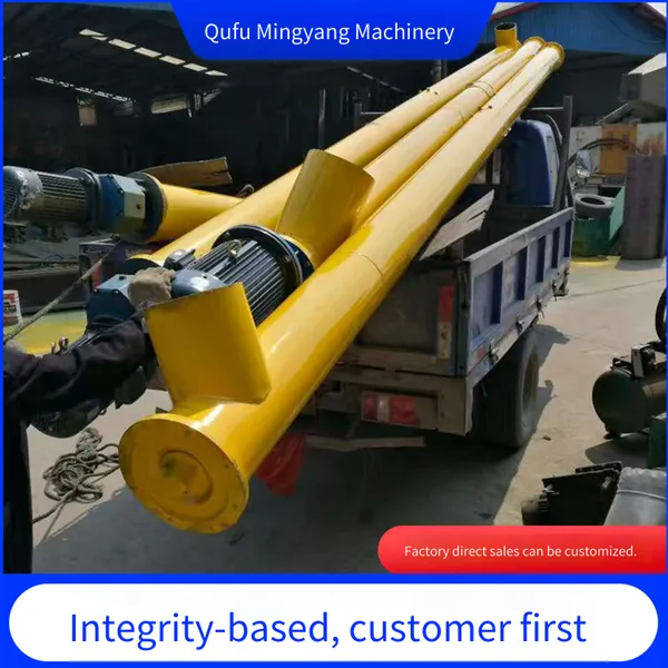 219 Diameter Fly Ash Vertical Feeder, 6-meter Long Sludge Powder Feeder, Thickened Pipe Wall Screw Conveyor photo-4