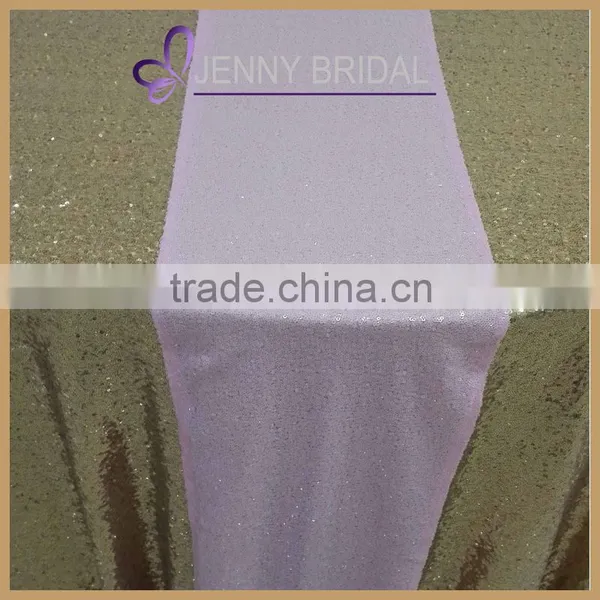 SQN#54 HOTSALE bulk cheap pink color beaded table runner