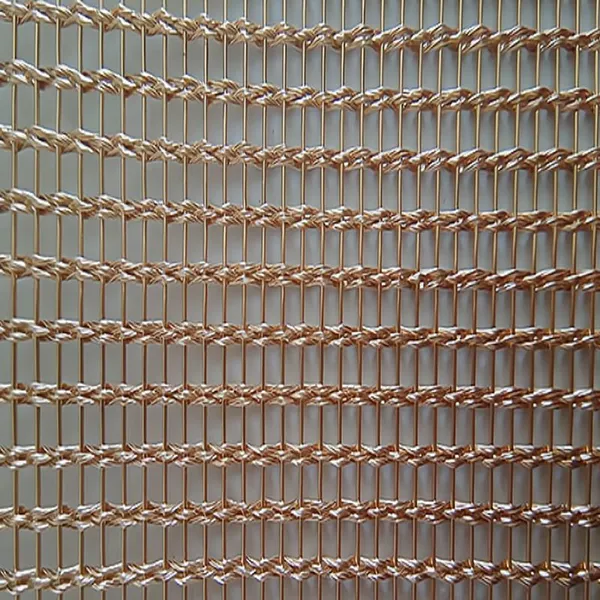 Woven Crimped Decorative Metal Wire Mesh for Cabinet Doors photo-5