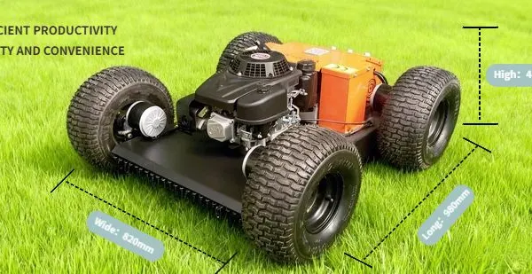 Tubeless Tires Wheeled Grass Cutter Vigorun Green Gasoline-Powered Industrial Grade VTW550 Self Propelled 4WD Robotic Lawn Mower photo-6