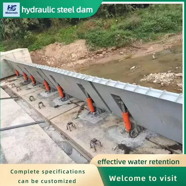 River Sediment Removal Hydraulic Flip Dam Adjustable Overflow Dam For River Channel Dredging Project photo-2
