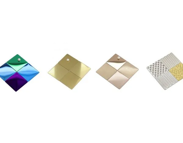 Hairline Gold Color Stainless Steel Sheet PVD Ti-Coated 1219x2438mm for Wall Panels and Elevator Decoration photo-3