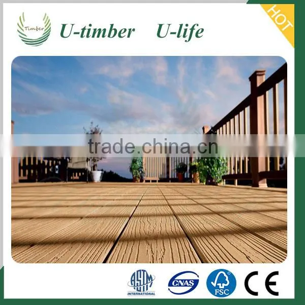 Cheap Exterior Wood Plastic Decking Composite Flooring Outside photo-6