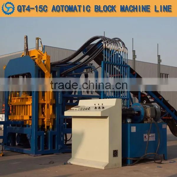 QT4-15 Series Machines for Making Various of Building Cement Porous Hollow and Paving Block New Style Environmental Brick Makin photo-2