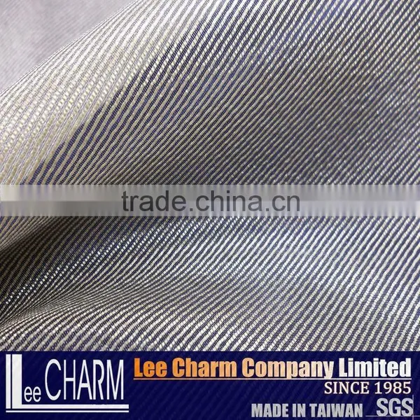 65% Polyester 35% Nylon Cheap Snow White Stripe Organza Fabric Rolls photo-5